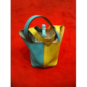 Sac Hermes " Picotin " bicolore