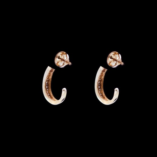 Boucles d'oreilles modernes en or et diamants