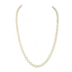 Collier long de perles de...