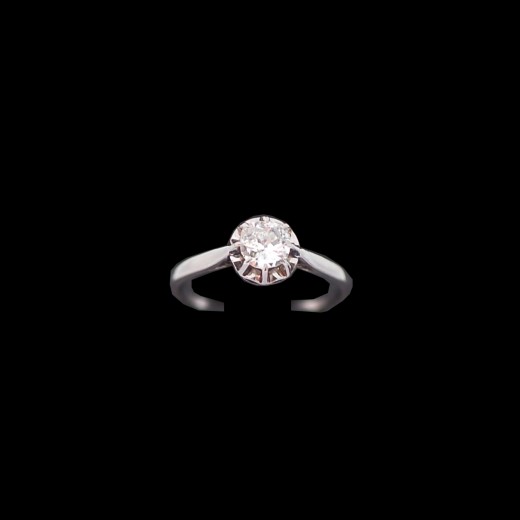 Solitaire diamant ancien 0,60 ct