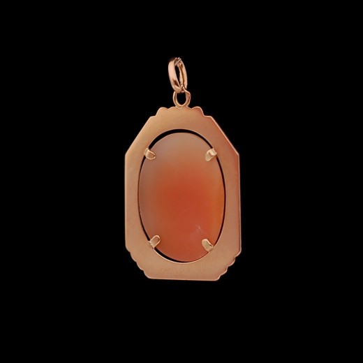 Pendentif Camée Coquillage - Bijou Occasion Bon état, Fabriqué En France