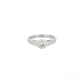 Bague Solitaire en or blanc...