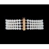 Bracelet 4 rangs de perles chinoises et or