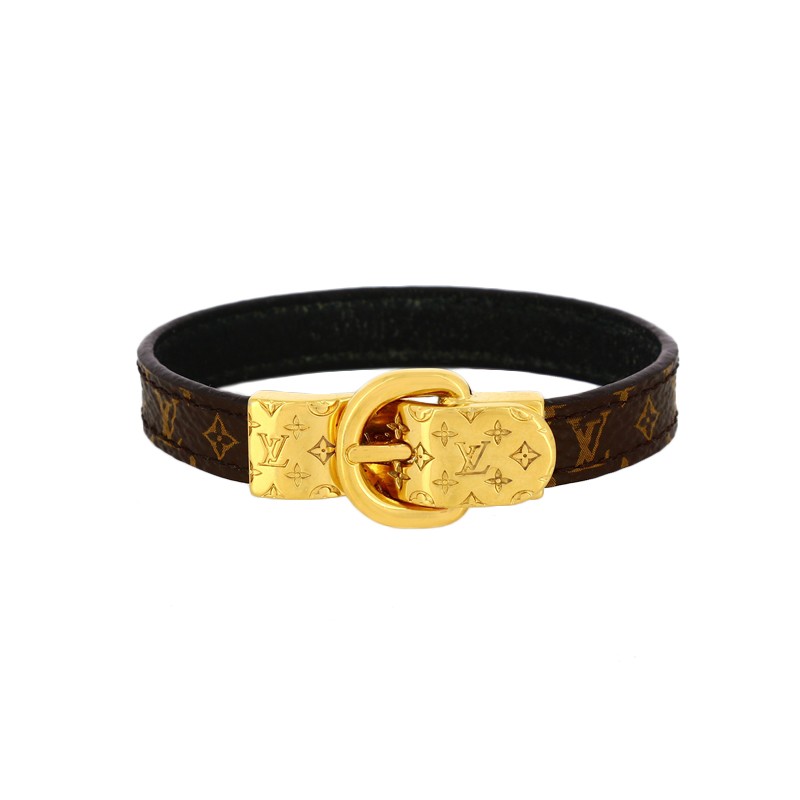 Bracelet Louis Vuitton Fasten Your en cuir Monogram