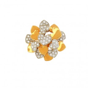 Bague Coeurs Diamants En Or...