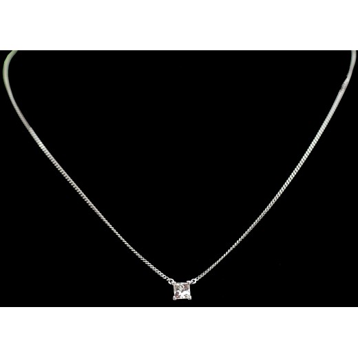 Collier Diamant " Taille Princesse " 1,01ct