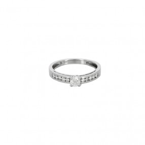 Solitaire Diamant en or Blanc