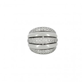 Bague Boule Gaudrons Diamants