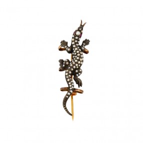 Broche Salamandre en Or,...