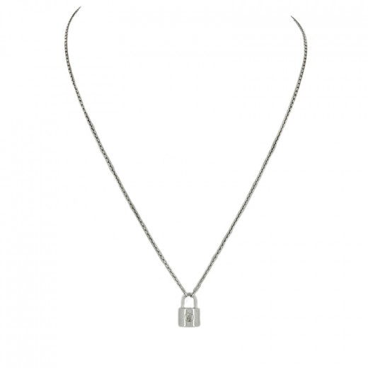 Collier Louis Vuitton silver lockit en Argent