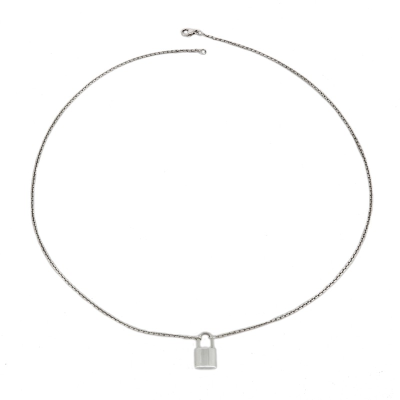 Collier pendentif LOUIS VUITTON cadenas lockit - Authenticité garantie -  Visible en boutique