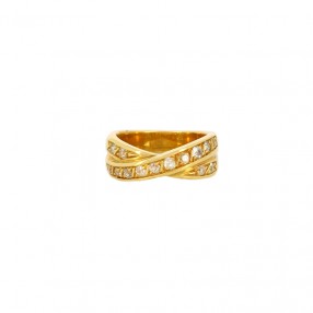 Bague en Or jaune et Diamants