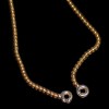 Collier perles d'or Fermoir Menottes