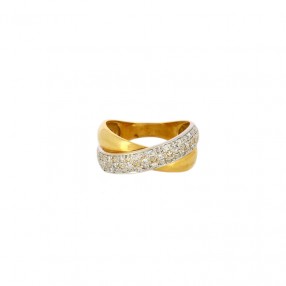 Bague Lien 2 Ors et Diamants