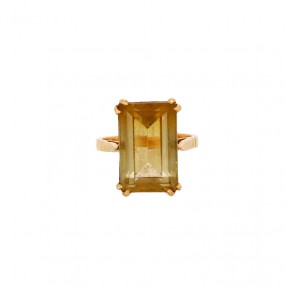 Bague en Or Rose et Citrine