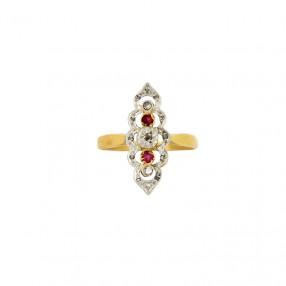 Bague Marquise 2 Ors...