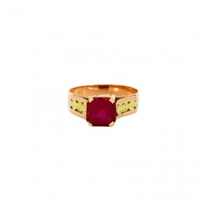 Bague 2 Ors et Verneuil Rouge