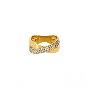 Bague Lien 2 Ors et Diamants