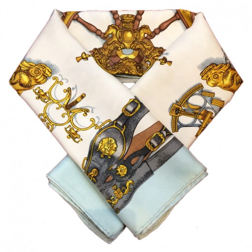 Carré Hermès Musée Vert Clair en Soie