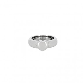 Bague Cœur Massive en Or Blanc