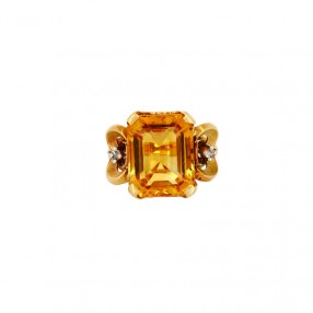 Bague 2 Ors, Citrine et...