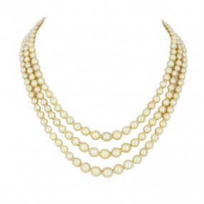 Collier 3 Rangs en Chute en...