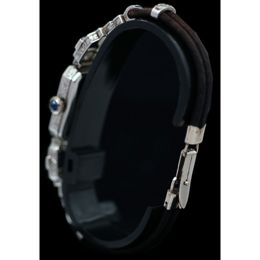 Bracelet De Montre Ancien Jonc – Argent Massif 925 – Maille Milanaise – Art Déco (Occasion)