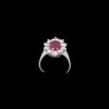 Bague marguerite rubis et diamants