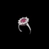 Bague marguerite rubis et diamants