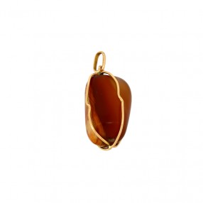 Pendentif en Or Jaune et Agate