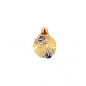 Pendentif Fleurs 2 Ors,...