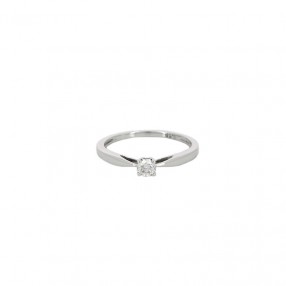 Solitaire Diamant en Or Blanc