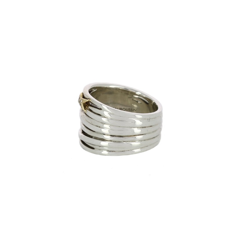 Bague Mauboussin Kiff and Kiss en Argent Or Jaune et Diamants