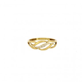 Bague Forme Torsade en Or...