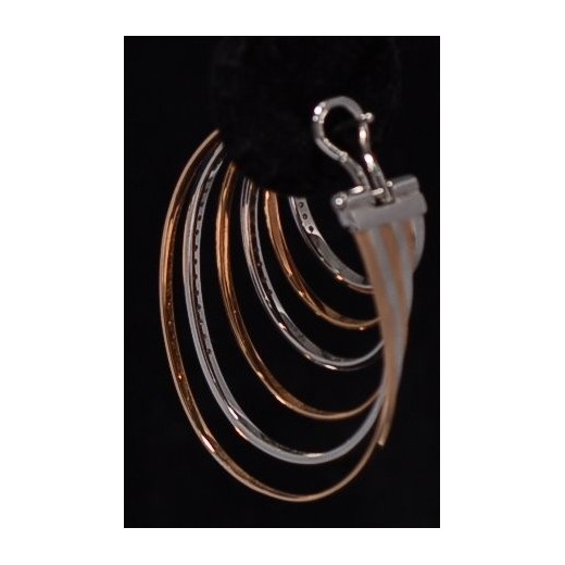 Boucles d'oreilles spirales or et diamants