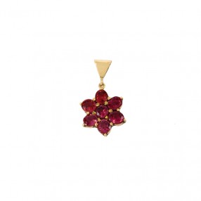 Pendentif Fleur en Or Jaune...