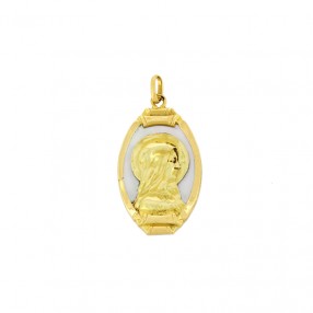 Médaille Vierge en Or Jaune...