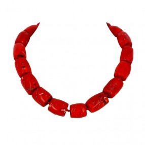 Collier en Gorgone Rouge et...