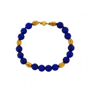 Bracelet en Lapis-lazuli et...