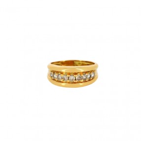 Bague Jonc Gaudrons en Or...