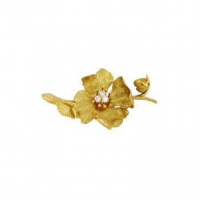 Broche Vintage Fleur en Or...