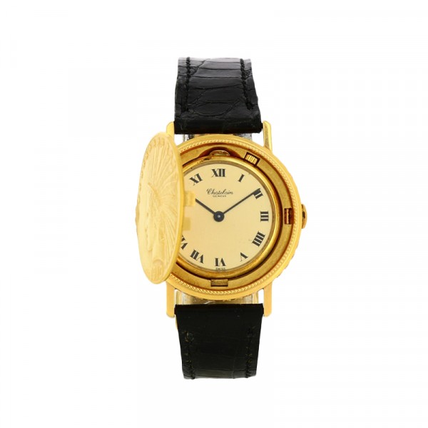 Montre Chatelain 10 dollars Tête d'Indien En Or