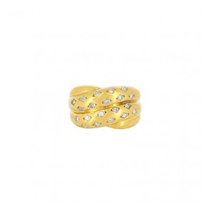 Bague Lien Diamants en Or...