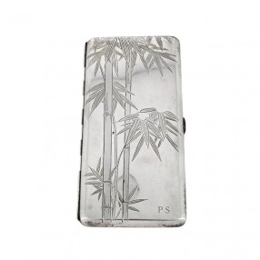 Boîte Décor Bambou en Argent