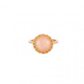 Bague en Or Rose et Opale Rose