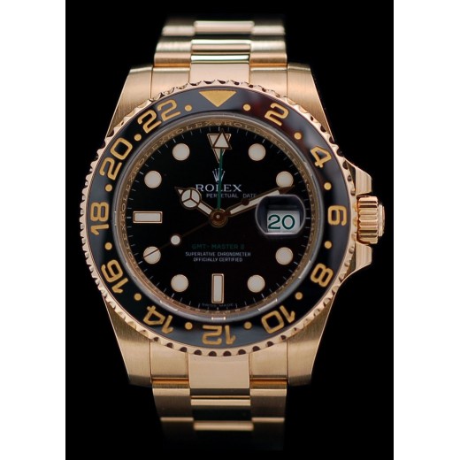 Montre ROLEX GMT Master II Lunette Céramique en Or