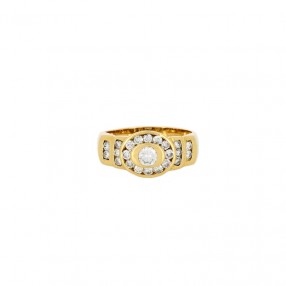 Bague en Or Jaune et Diamants