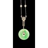 Collier ancien en or, jade, onyx et diamants