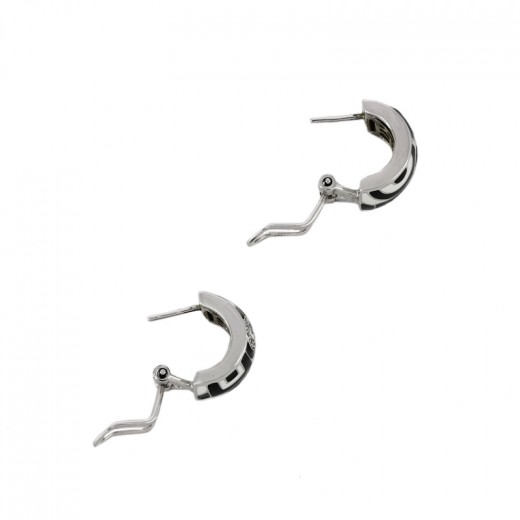 Boucles D'oreilles En Argent 925 émaillées Signées - Occasion Très Bon état