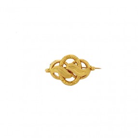 Broche Volutes en Or Jaune